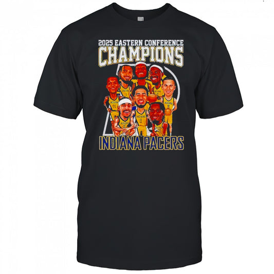 2025 Eastern Conference Champions Indiana Pacers cartoon shirt