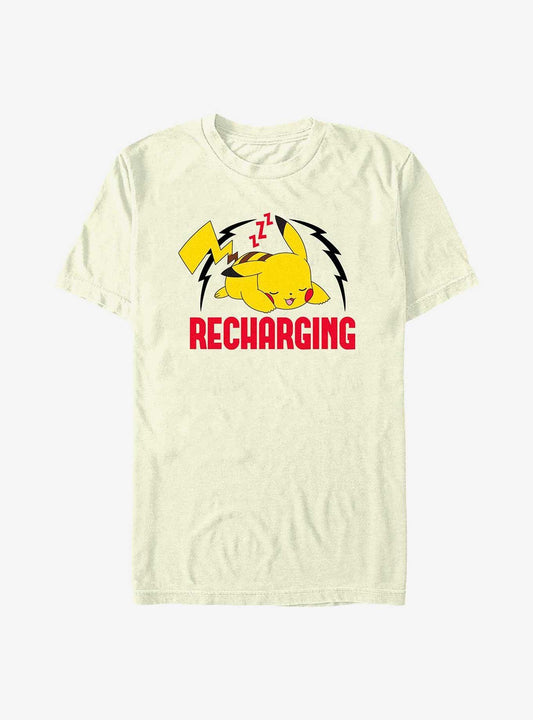 Pokemon Sleepy Pikachu Recharging T-Shirt
