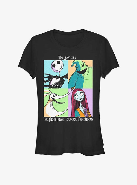Disney The Nightmare Before Christmas Spooky Squares Girls T-Shirt T-Shirt | High-Quality Print | High Demand Item
