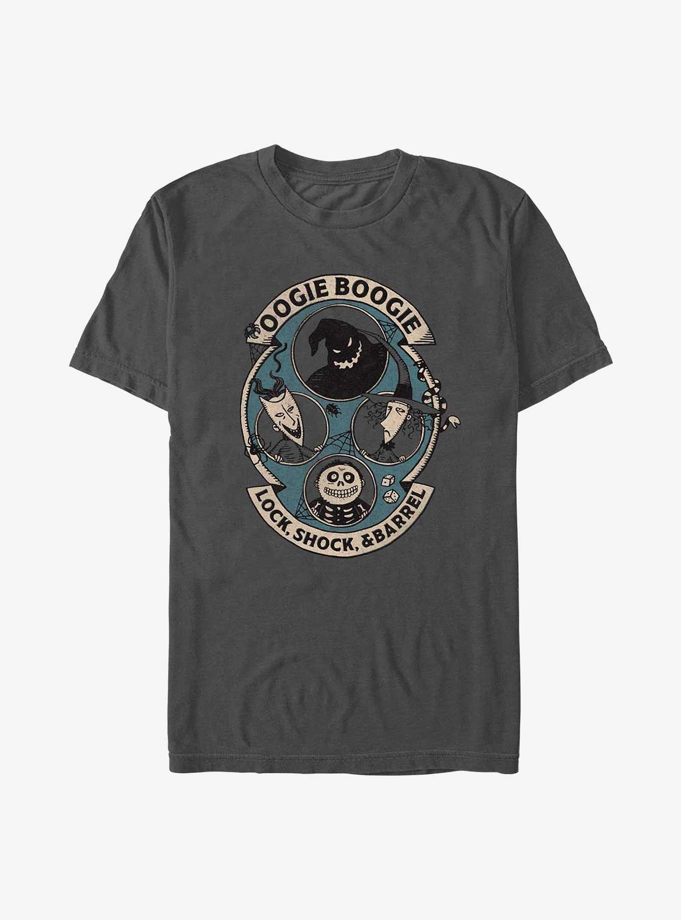Disney The Nightmare Before Christmas Oogie Boogie With Lock Shock Barrel T-Shirt T-Shirt | Aesthetic Graphic | Top Pick For Fans