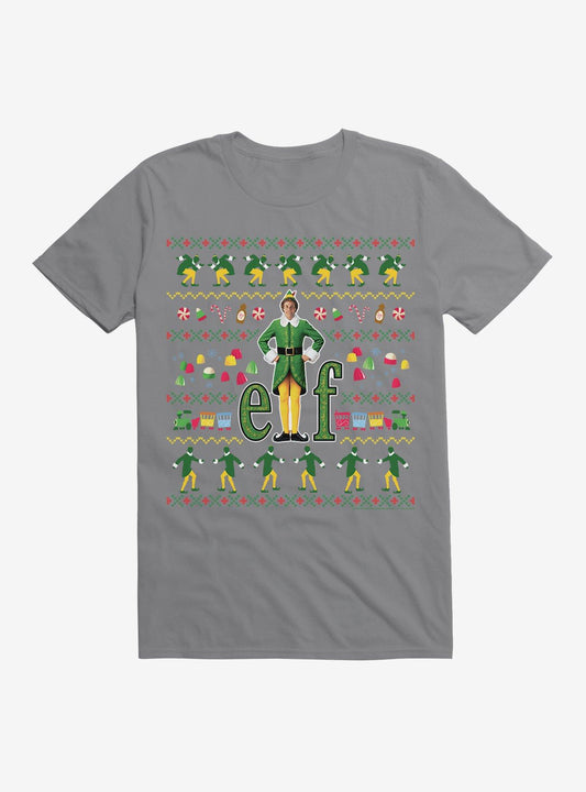 Elf Movie Ugly Christmas Pattern T-Shirt T-Shirt | Best-Selling Artwork | High Demand Item