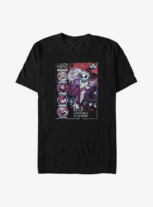 Disney The Nightmare Before Christmas Comic Cover Big Tall T-Shirt T-Shirt | High-Quality Print | Great Gift Idea