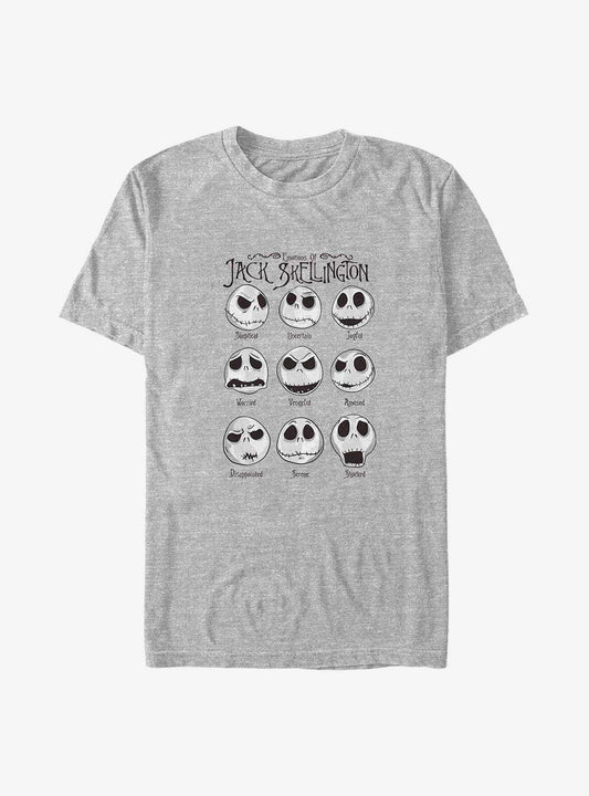 Disney The Nightmare Before Christmas Jack Emotions Big Tall T-Shirt T-Shirt | Viral Style | Top Pick For Fans