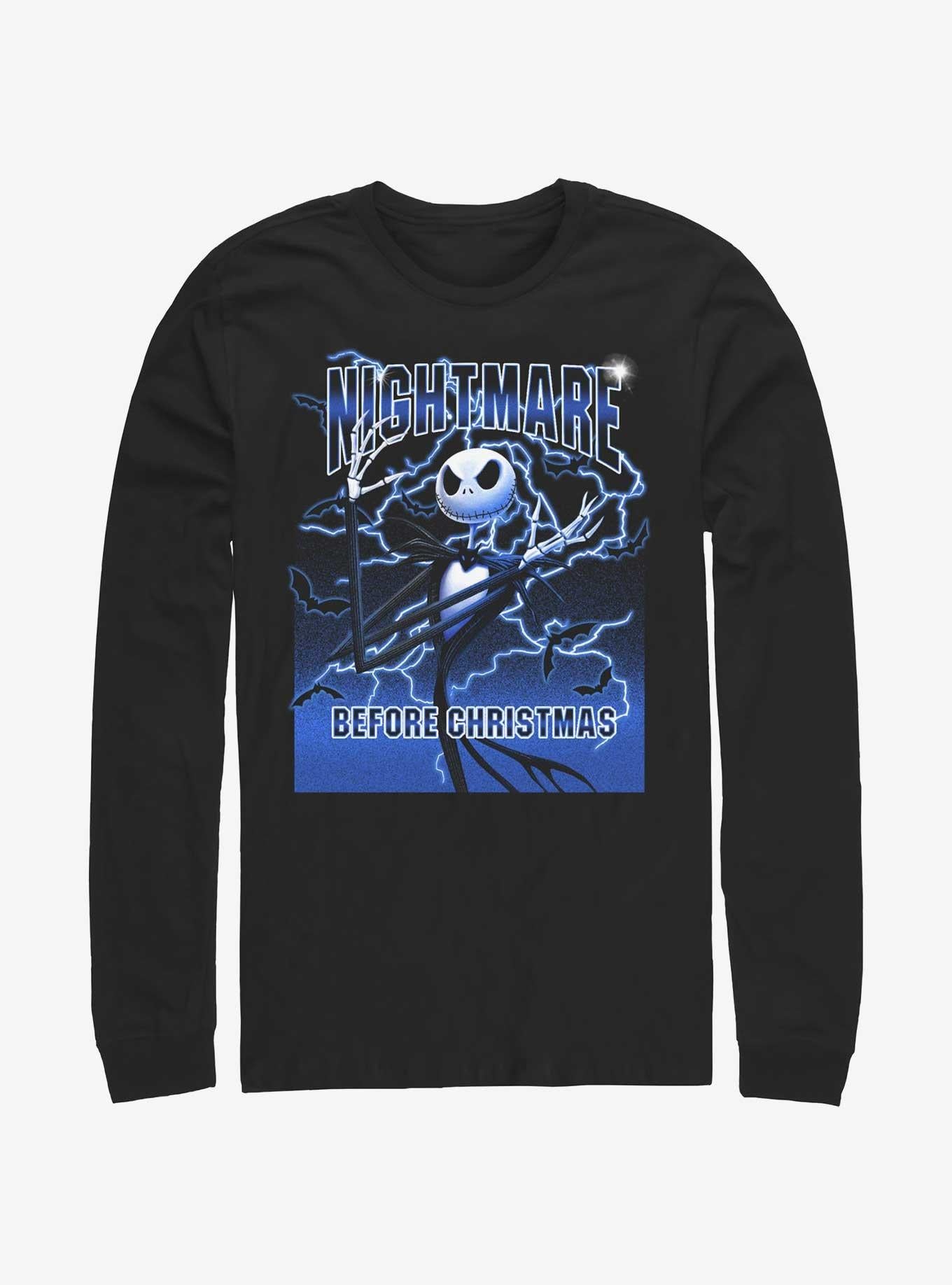 Disney The Nightmare Before Christmas Electric Jack Long-sleeve T-shirt | Trendy Graphic Tee | Casual Unisex T-shirt