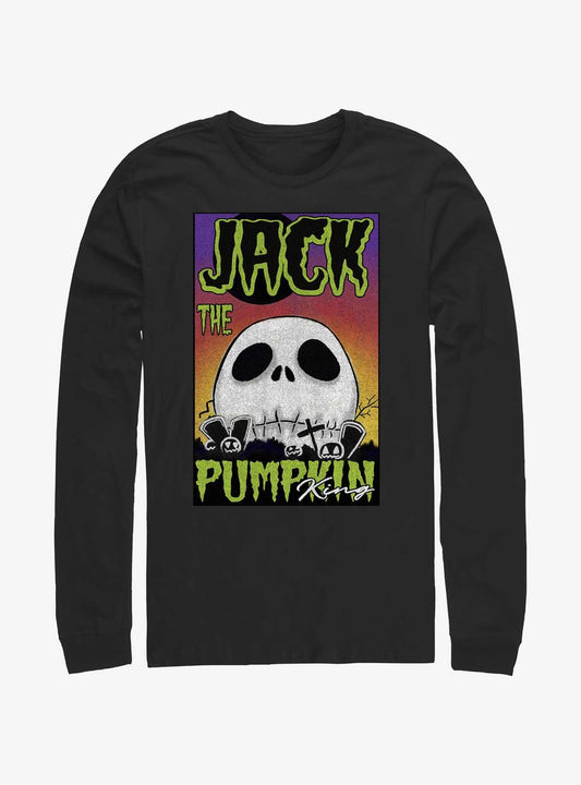 Disney The Nightmare Before Christmas Jack The Pumpkin King Skull Poster Long-Sleeve T-Shirt Poster | Trending Design | High Demand Item