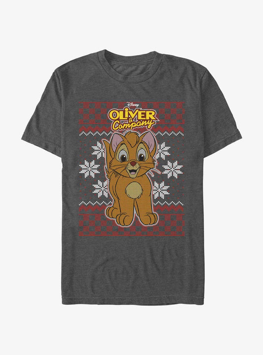 Disney Oliver Company Oliver Ugly Christmas T-Shirt T-Shirt | Premium Graphic | High Demand Item