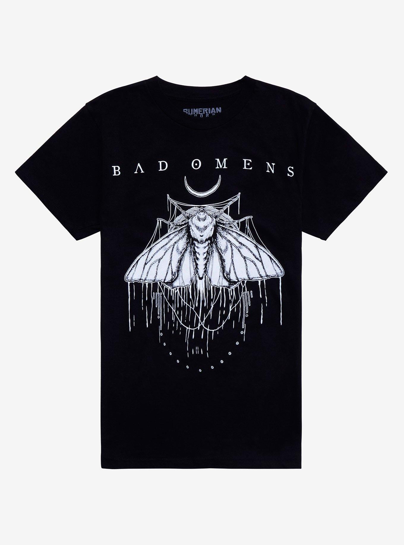 Bad Omens Moth Boyfriend Fit Girls T-Shirt