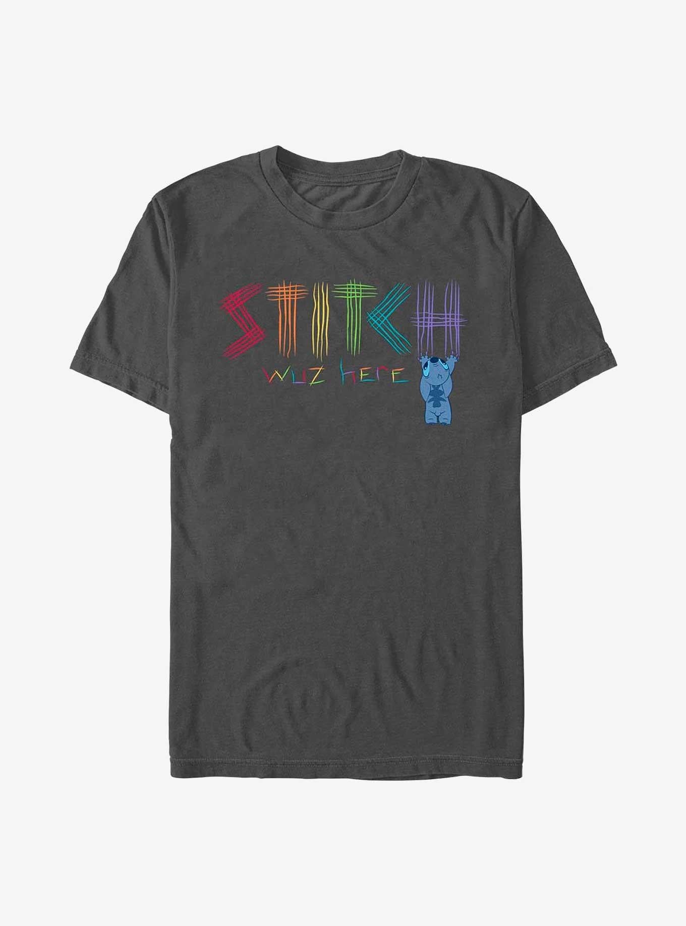 Disney Lilo Stitch Stitch Was Here Extra Soft T-Shirt T-Shirt | Top Trending Artwork | Must-Have Style