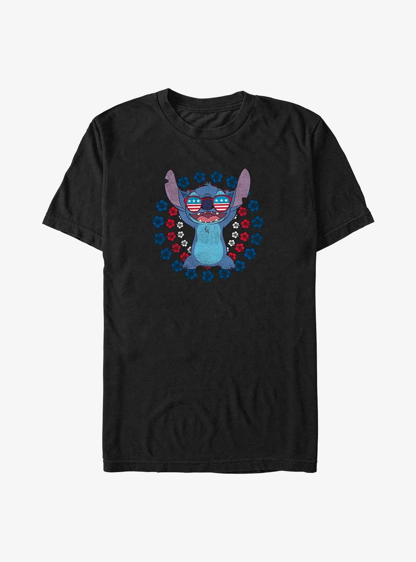 Disney Lilo Stitch Stitch Hibiscus Circles T-Shirt T-Shirt | Trending Streetwear Style | Top Pick For Fans