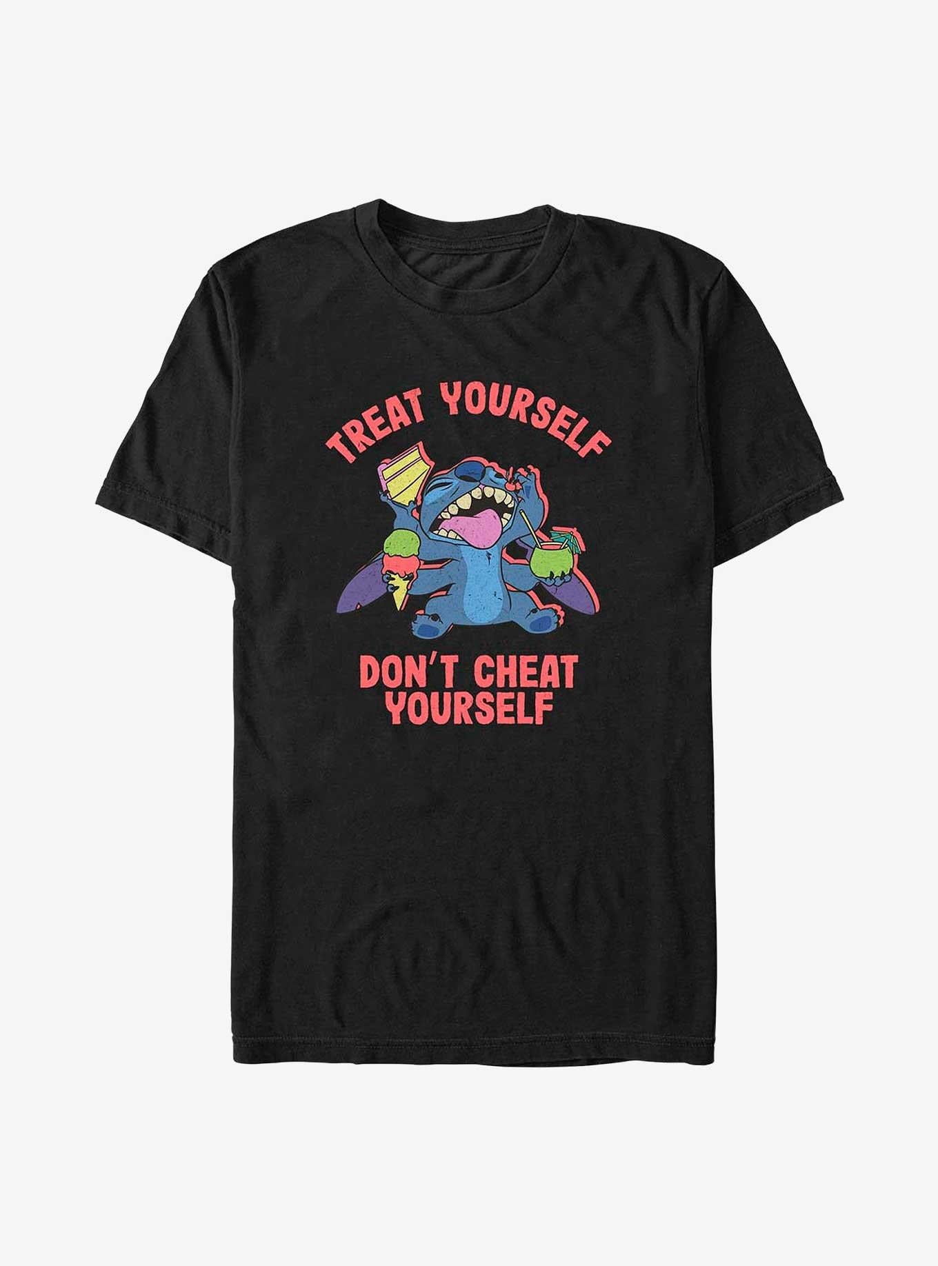 Disney Lilo Stitch Treat Yourself Don't Cheat Yourself T-Shirt T-Shirt | Vintage Graphic Vibe | Great Gift Idea