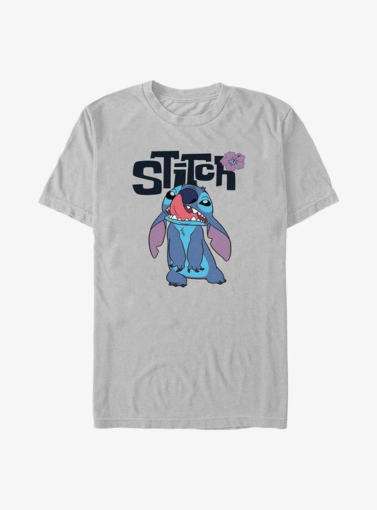 Disney Lilo Stitch Silly Face Flowers T-Shirt T-Shirt | Top Trending Artwork | High Demand Item