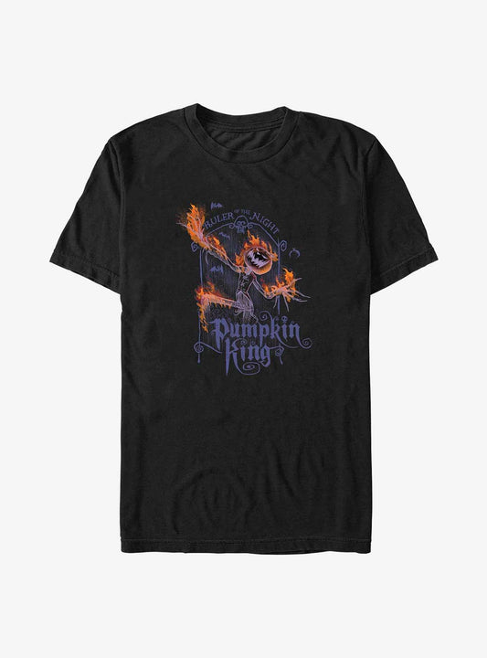 Disney The Nightmare Before Christmas Pumpkin King Flames Big Tall T-Shirt T-Shirt | Trending Design | Top Pick For Fans