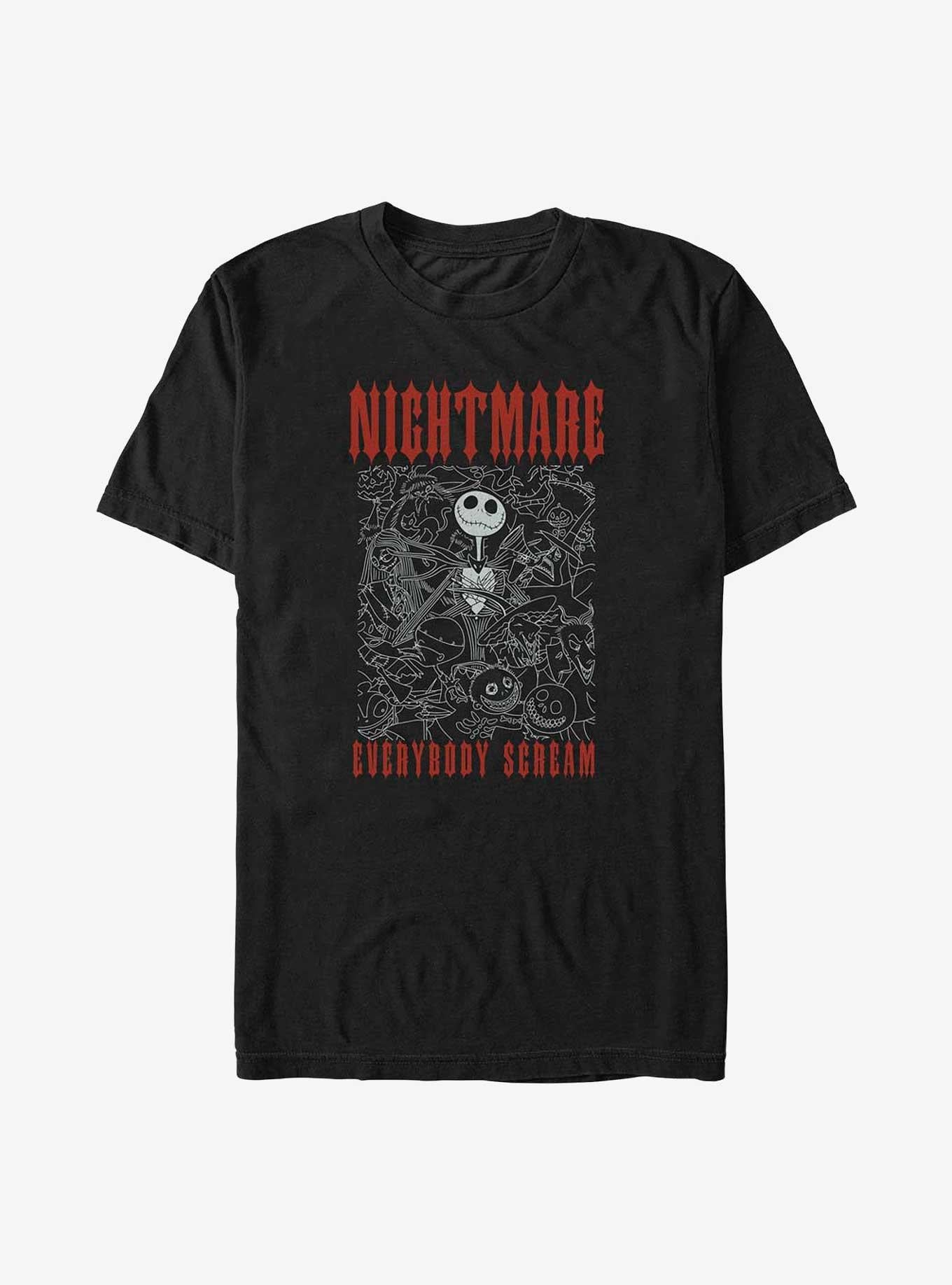 Disney The Nightmare Before Christmas Jack Everybody Scream Big Tall T-Shirt T-Shirt | Trending Design | Great Gift Idea