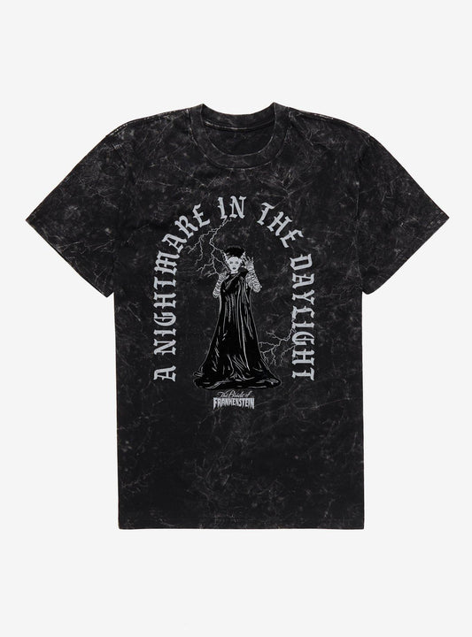 Bride Of Frankenstein Nightmare In Daylight Mineral Wash T-Shirt