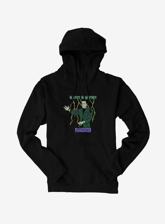 Universal Monsters Frankenstein He Lives He Breathes Hoodie