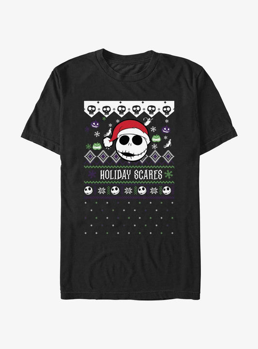Disney The Nightmare Before Christmas Ugly Holiday Jack Snowfall T-shirt | Trendy Graphic Tee | Casual Unisex T-shirt