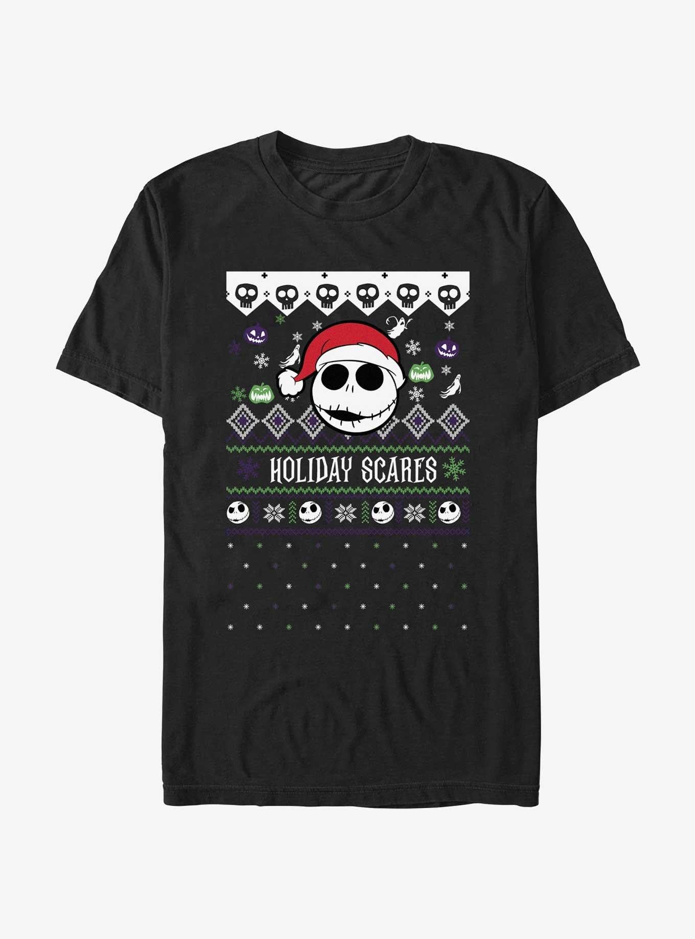 Disney The Nightmare Before Christmas Ugly Holiday Jack Snowfall T-Shirt T-Shirt | Aesthetic Graphic | Trending Now