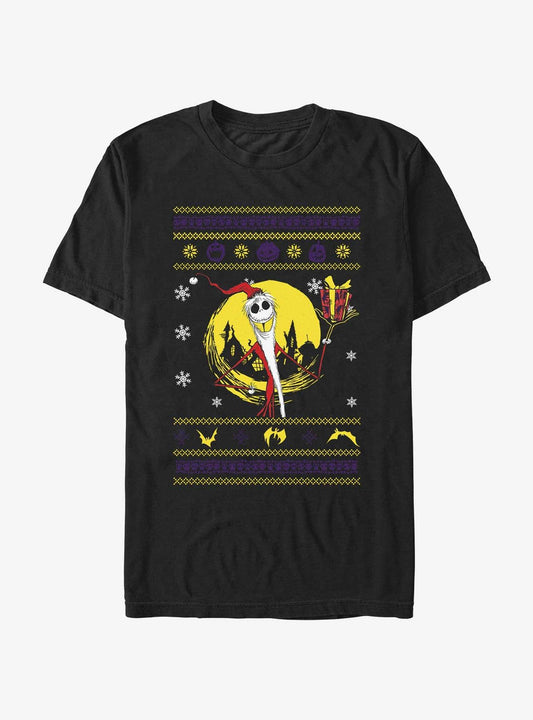 Disney The Nightmare Before Christmas Jack Ugly Holidays Style T-Shirt T-Shirt | Premium Graphic | Perfect For Daily Wear