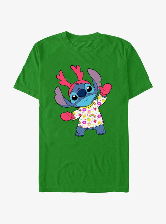 Disney Lilo Stitch Reindeer Stitch T-Shirt T-Shirt | Premium Graphic | High Demand Item