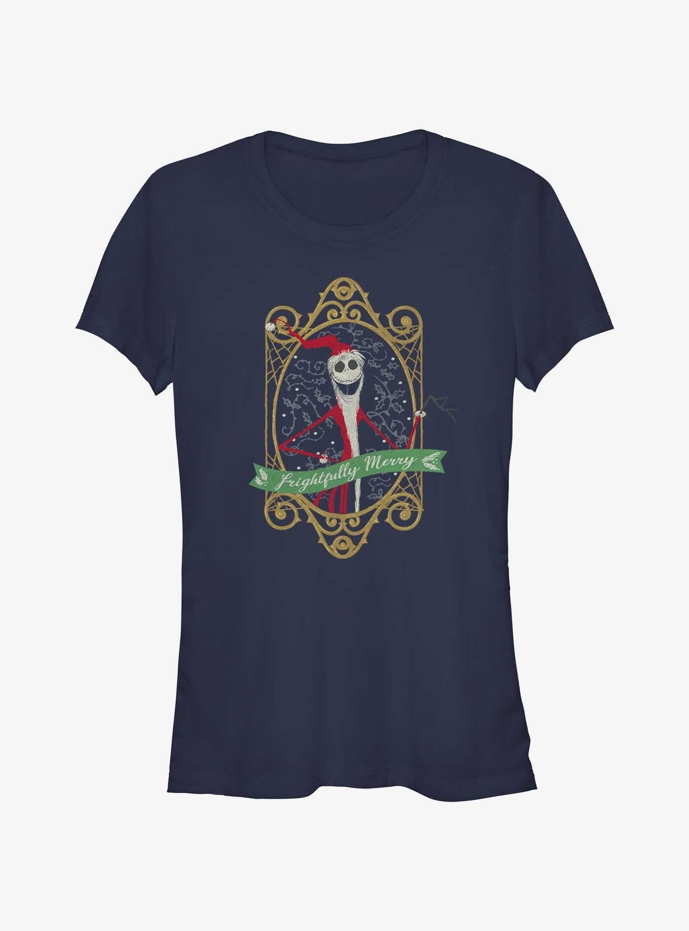 Disney The Nightmare Before Christmas Frightfully Merry Jack Girls T-Shirt T-Shirt | High-Quality Print | Top Pick For Fans