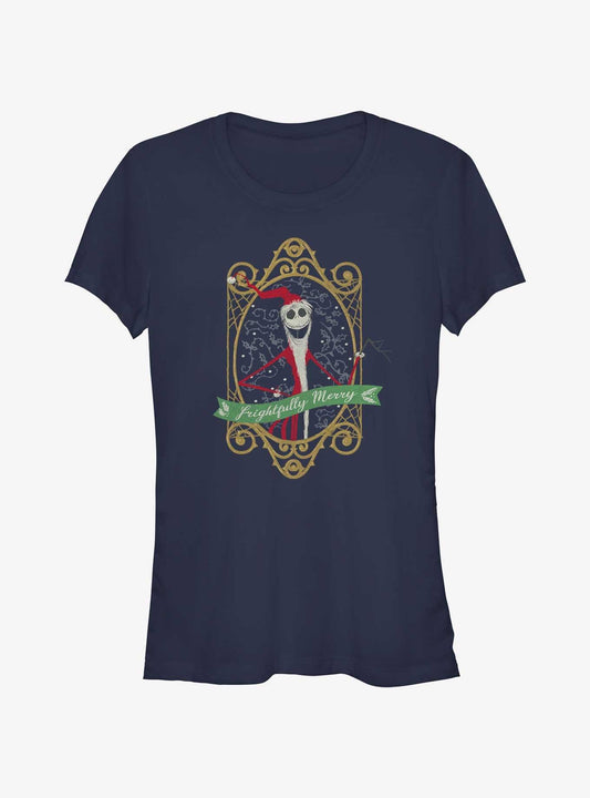 Disney The Nightmare Before Christmas Frightfully Merry Jack Girls T-Shirt T-Shirt | High-Quality Print | Top Pick For Fans