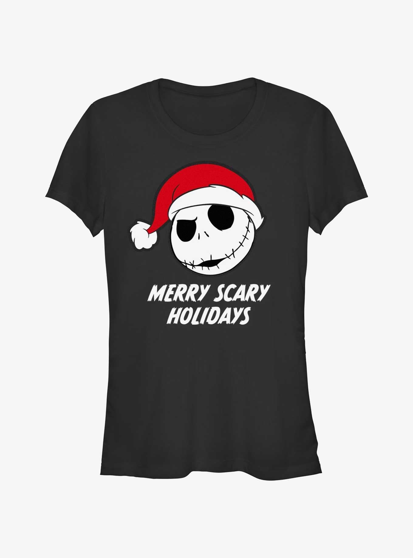 Disney The Nightmare Before Christmas Jack Merry Scary Holidays Girls T-Shirt T-Shirt | Premium Graphic | Great Gift Idea
