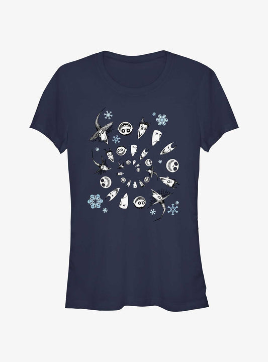 Disney The Nightmare Before Christmas Boogie's Boys Winter Swirl Girls T-Shirt T-Shirt | High-Quality Print | Trending Now