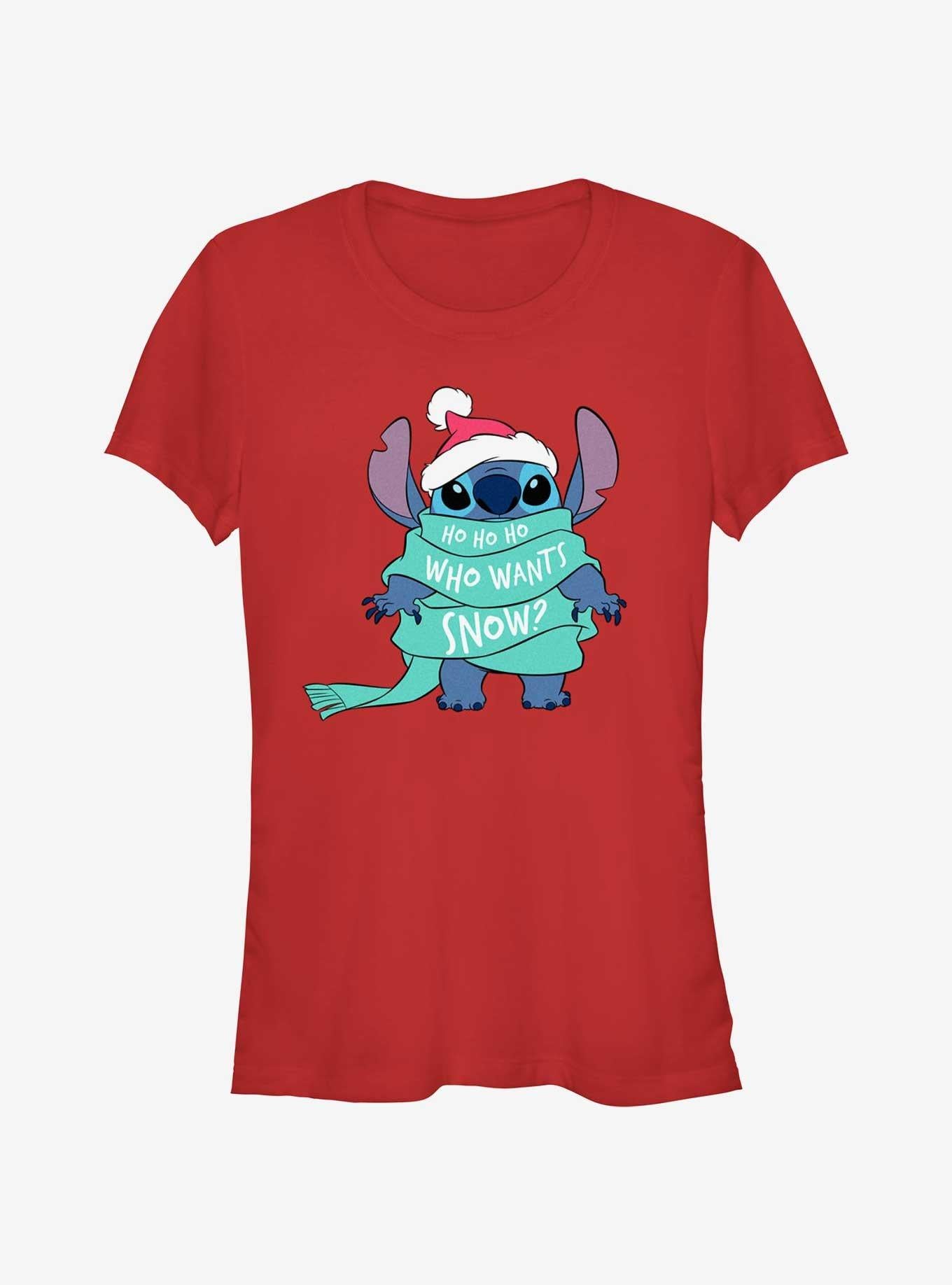 Disney Lilo Stitch Who Wants Snow Girls T-Shirt T-Shirt | Viral Style | Top Pick For Fans