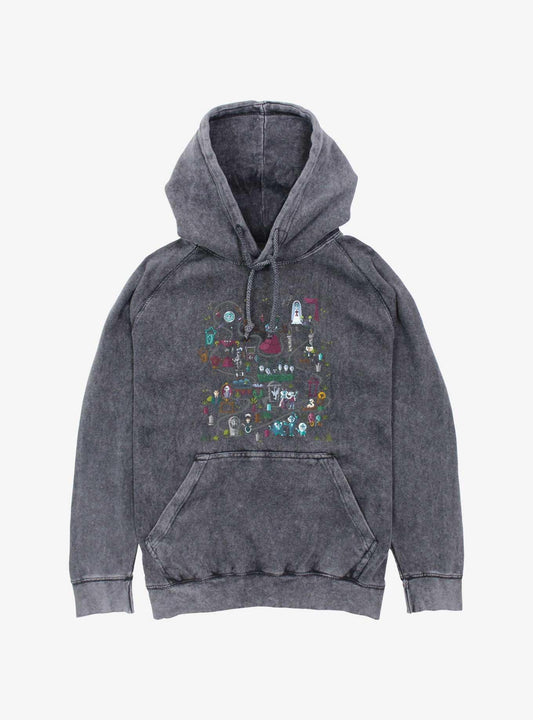 Disney Haunted Mansion Map Mineral Wash Hoodie