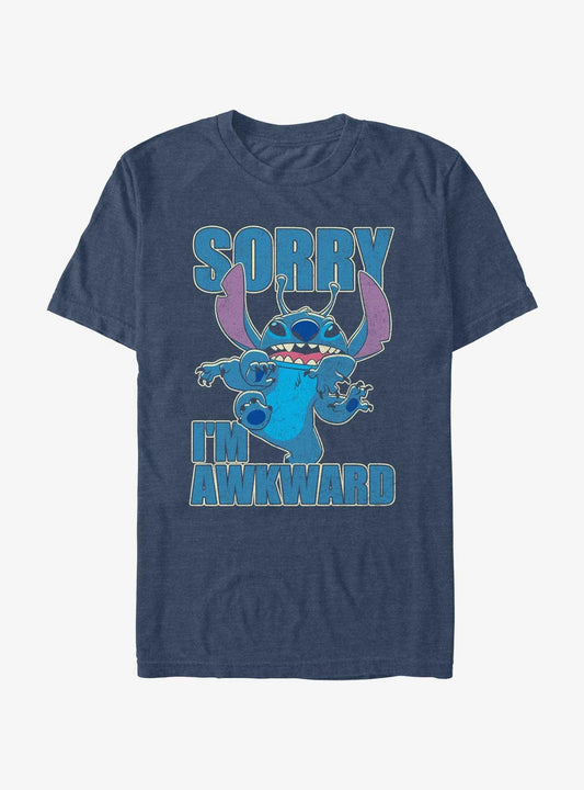Disney Lilo Stitch Sorry I'm Awkward T-Shirt T-Shirt | High-Quality Print | Trending Now