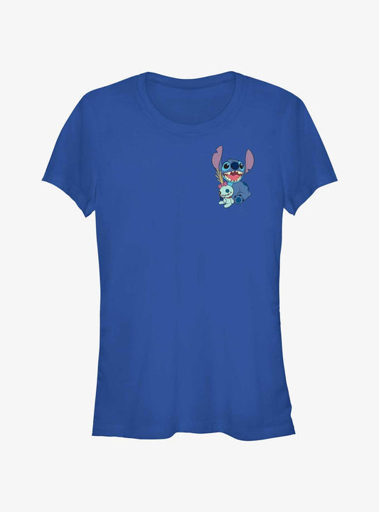 Disney Lilo Stitch With Scrump Pocket Girls T-Shirt T-Shirt | Best-Selling Design | Great Gift Idea