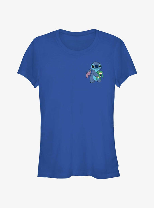 Disney Lilo Stitch With Froggie Pocket Girls T-Shirt T-Shirt | Best-Selling Artwork | Trending Now