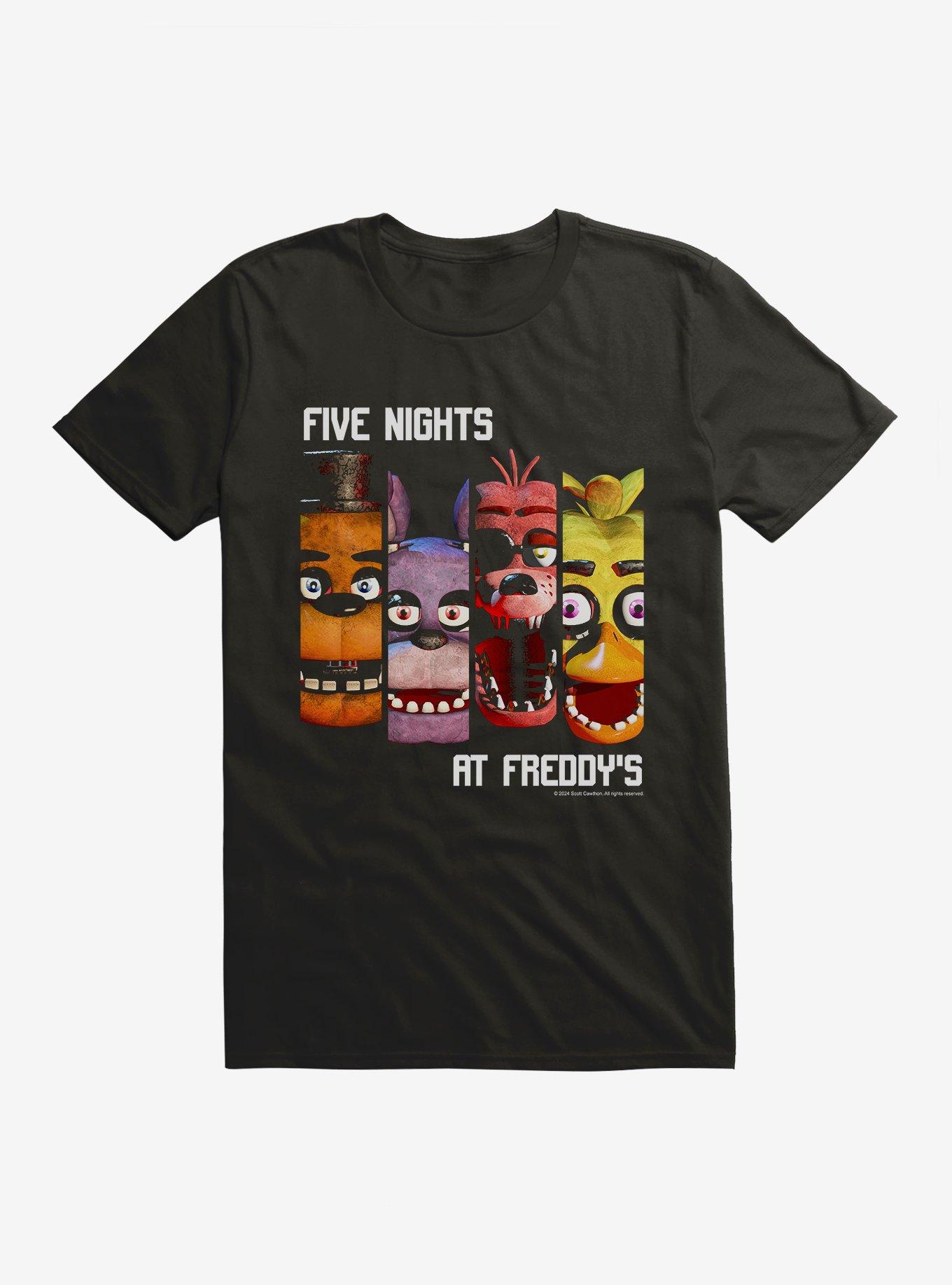 Five Nights At Freddy's Character Panels T-Shirt T-Shirt | Aesthetic Graphic | Must-Have Style