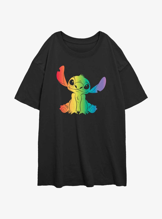 Disney Lilo Stitch Rainbow Oversized T-Shirt T-Shirt | Fan Favorite Style | Trending Now