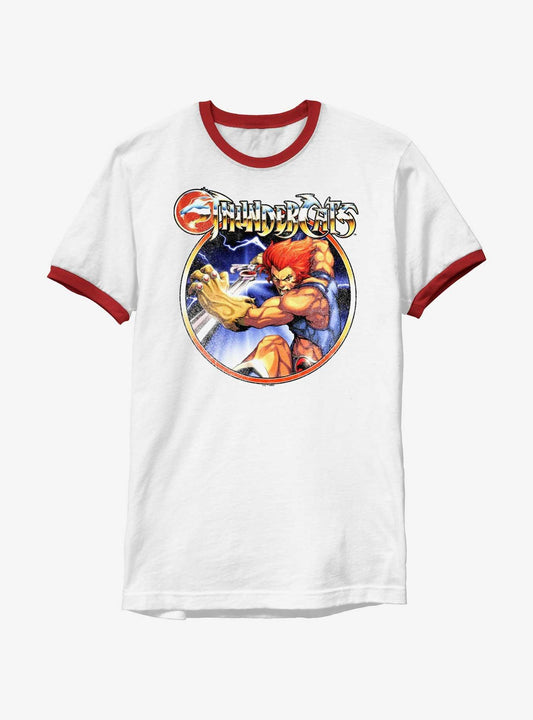 Thundercats Lion-O Vintage Lightning Circle Ringer T-Shirt