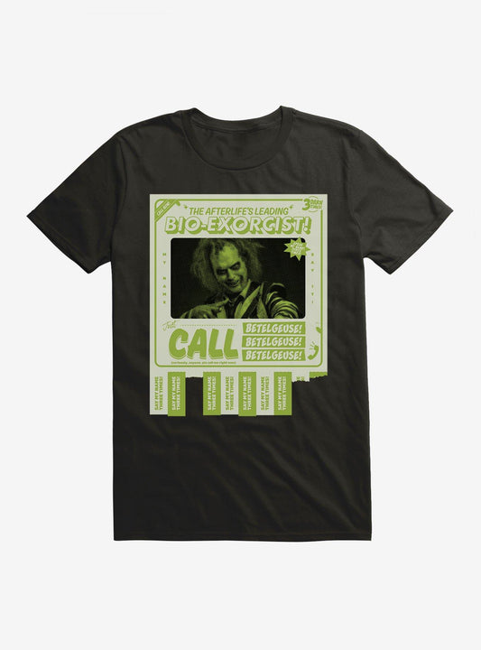 Beetlejuice Beetlejuice Bio-Exorcist Beetlguese Tear-Off Flyer T-Shirt