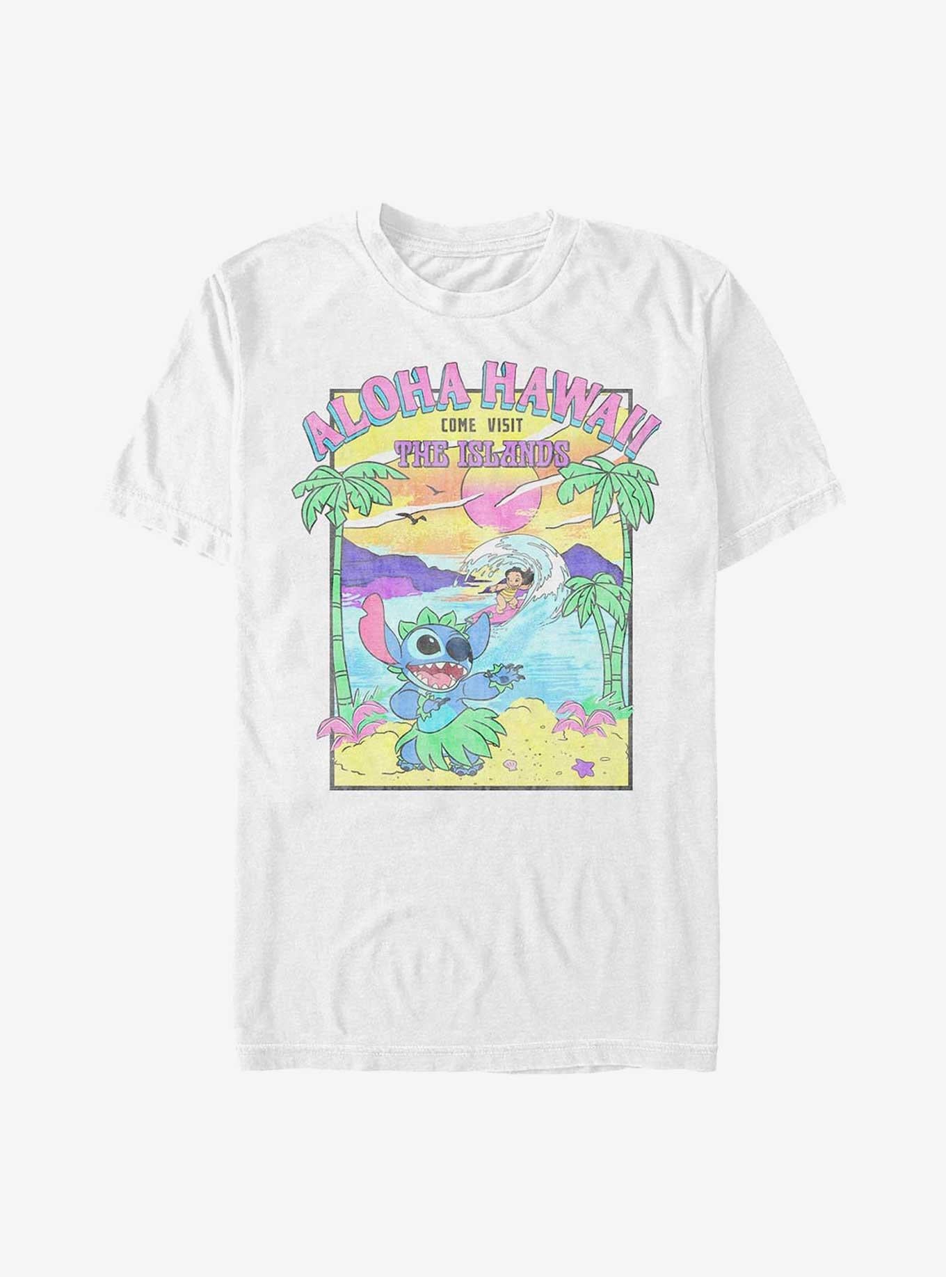 Disney Lilo Stitch Visit The Islands Extra Soft T-Shirt T-Shirt | Viral Style | High Demand Item