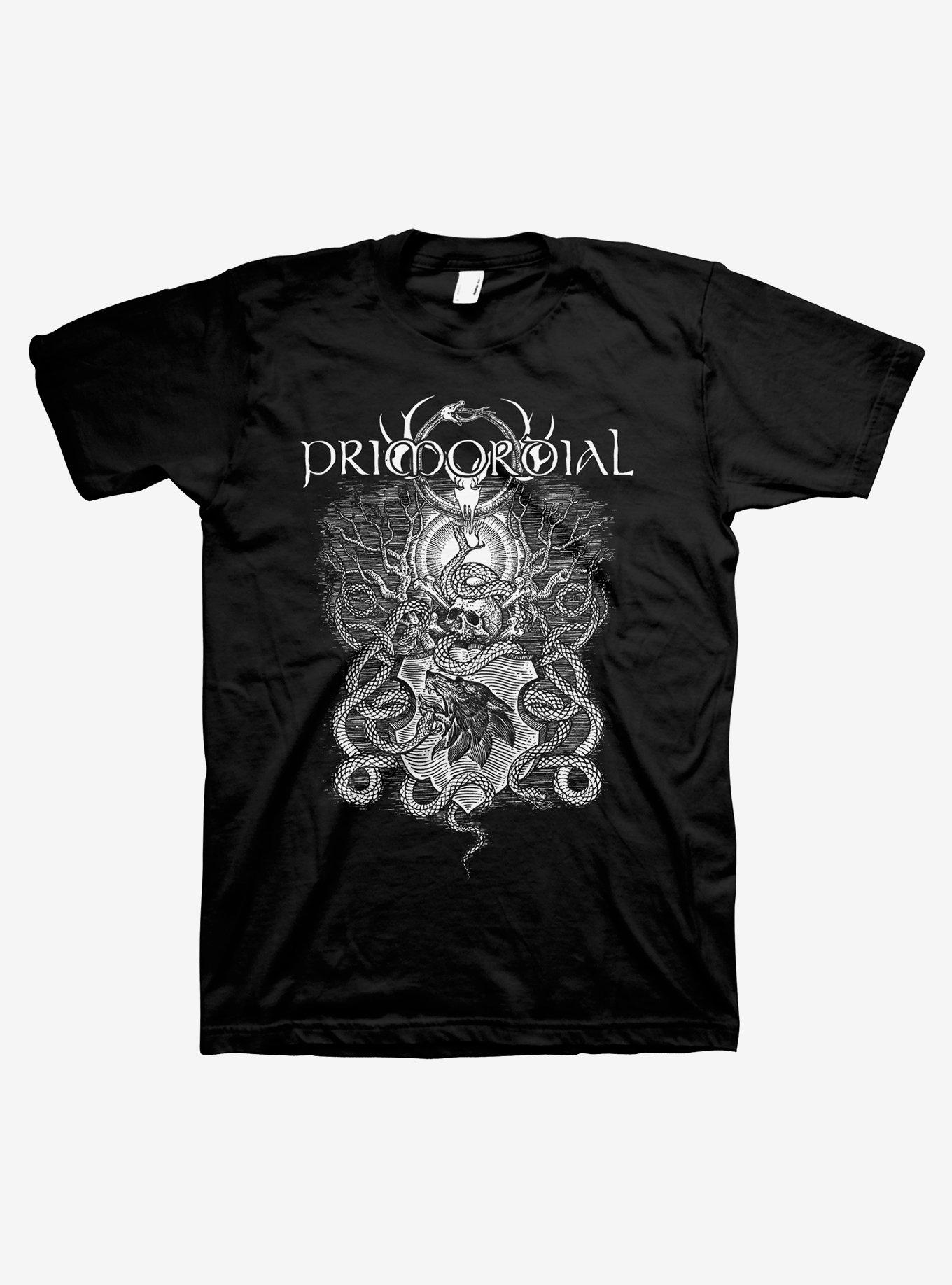 Primordial Snake & Wolf Shield T-Shirt