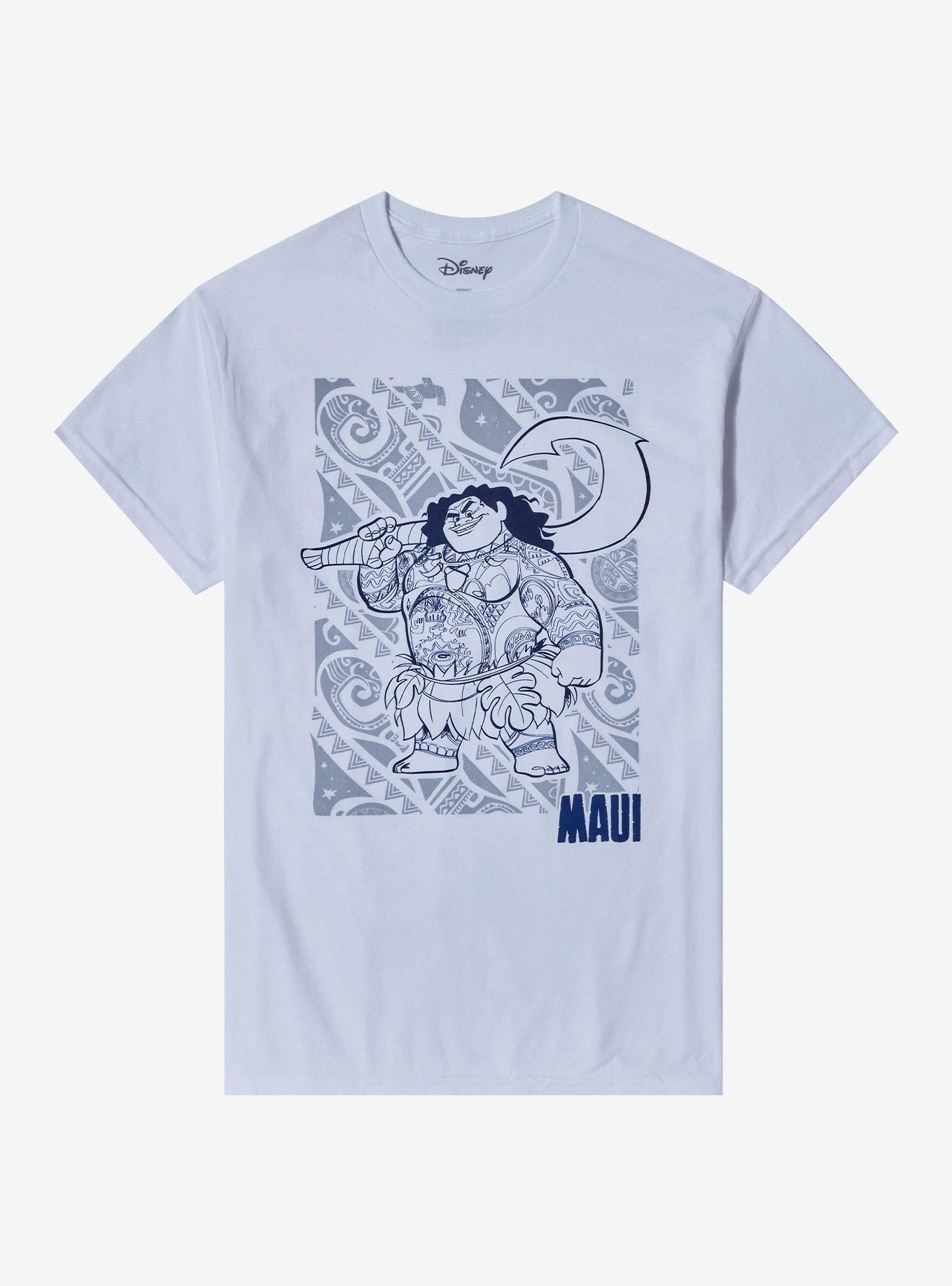 Disney Moana Maui Line Art T-Shirt T-Shirt | High-Quality Print | Must-Have Style