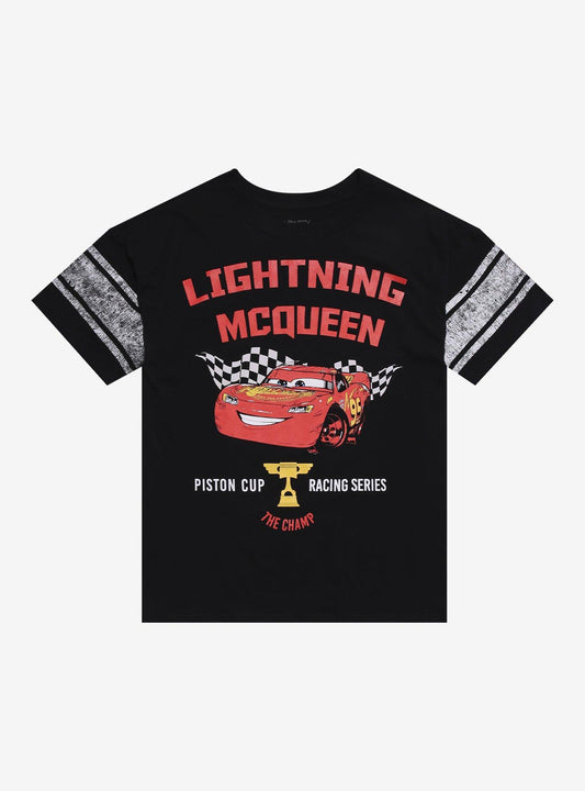 Disney Pixar Cars Lightning McQueen Piston Cup Racing Series Relaxed Fit Girls T-Shirt T-Shirt | Bold Graphic Edition | Perfect For Daily Wear
