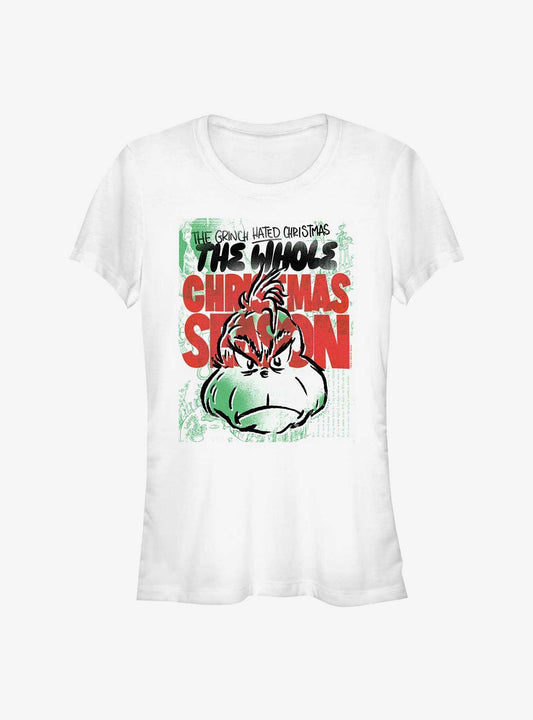Dr Seuss Hated Christmas Season Girls T-Shirt T-Shirt | High-Quality Print | Perfect For Daily Wear