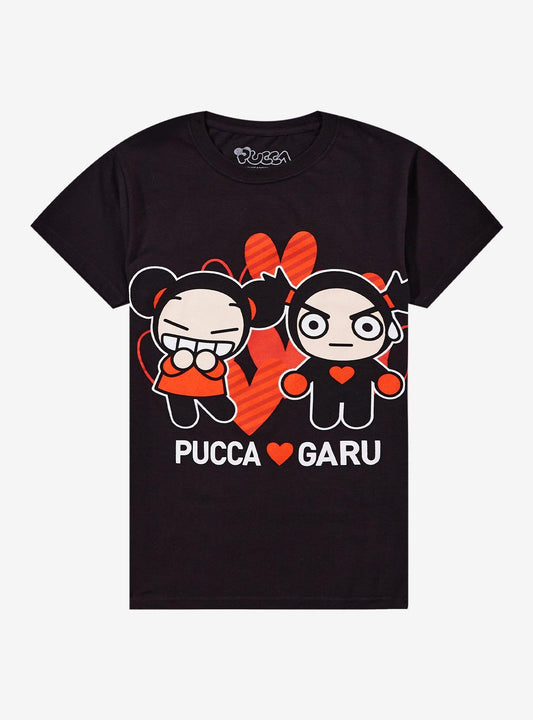 Pucca & Garu Hearts Boyfriend Fit Girls T-Shirt