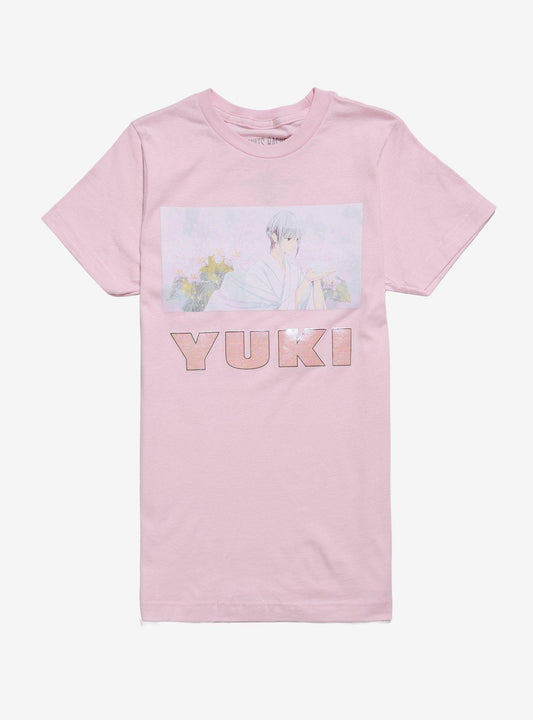 Fruits Basket Yuki Pink Boyfriend Fit Girls TShirt Graphic Tee | Graphic Tee | Unisex Shirt | Perfect Gift for Fans