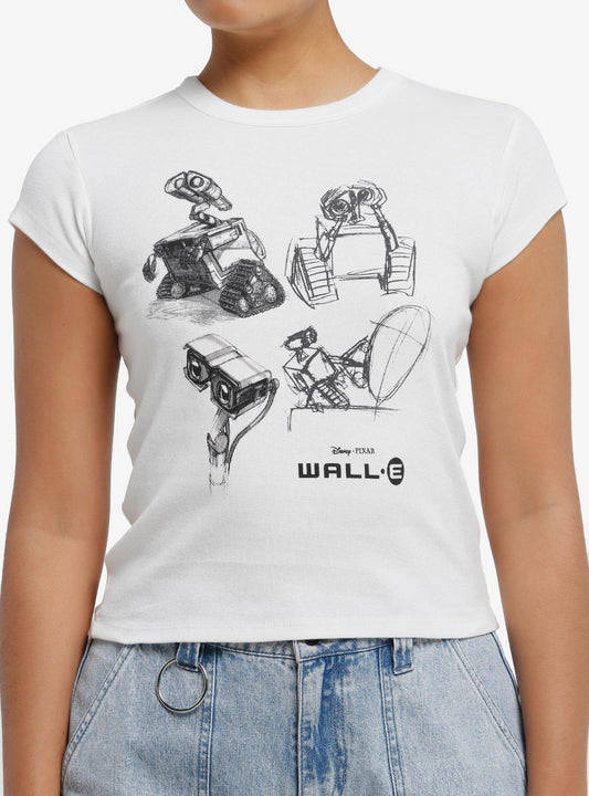 Disney Pixar Wall-E Sketches Girls Skimmer T-Shirt