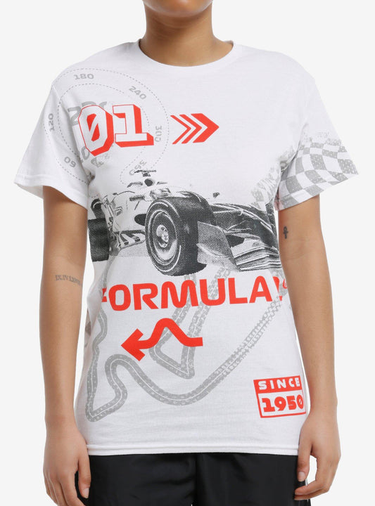 Formula 1 Racing Boyfriend Fit Girls TShirt Graphic Tee | Graphic Tee | Unisex Shirt | Best-Selling Design