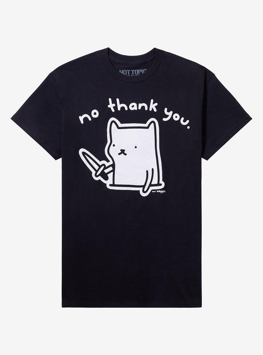 Cat No Thank You T-Shirt By Mr Heggie