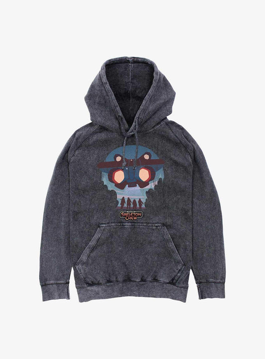 Skeleton Crew Kids And Ship Mineral Wash Hoodie