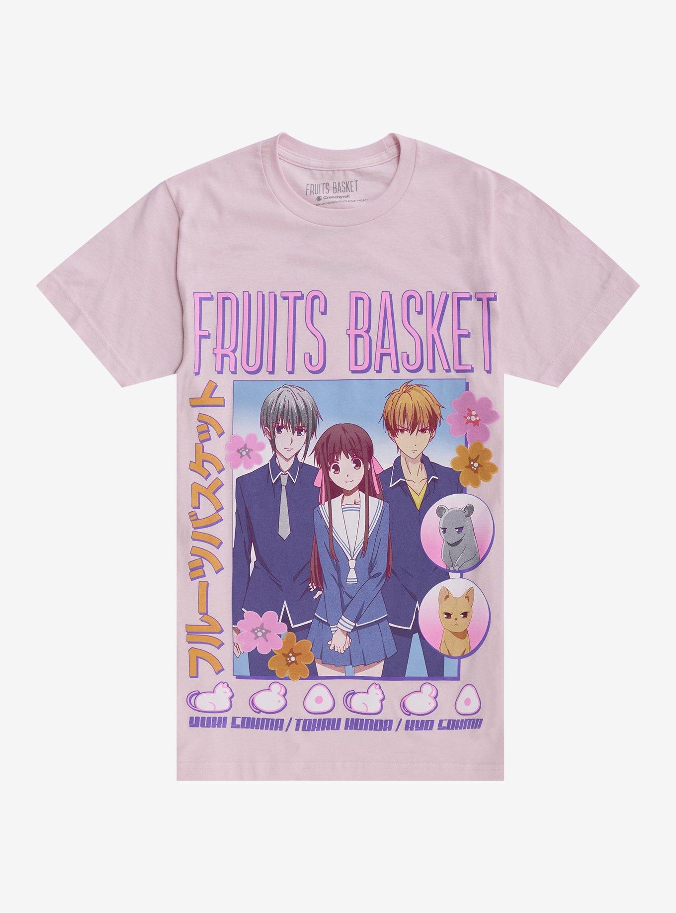 Fruits Basket Trio Pink Girls TShirt Graphic Tee | Graphic Tee | Unisex Shirt | High-Quality Print