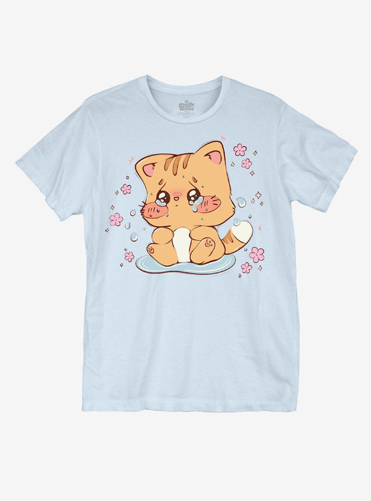Crying Cat Girls T-Shirt By Goodie Two Sleeves