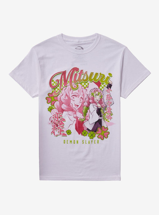 Demon Slayer: Kimetsu No Yaiba Mitsuri Clovers Girls T-Shirt